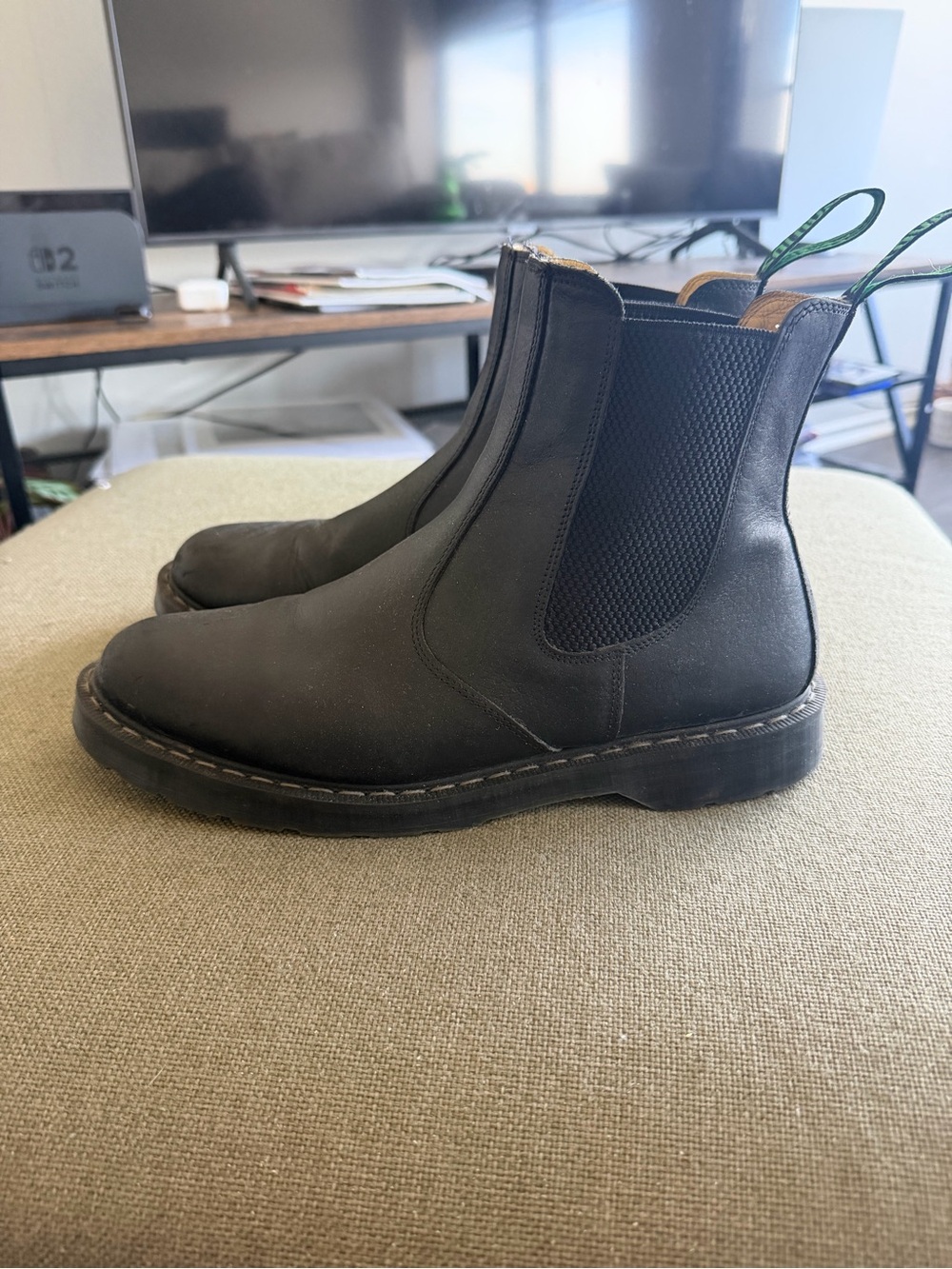 Solovair: Black Greasy Grain Dealer Boot (Size: 10.5)